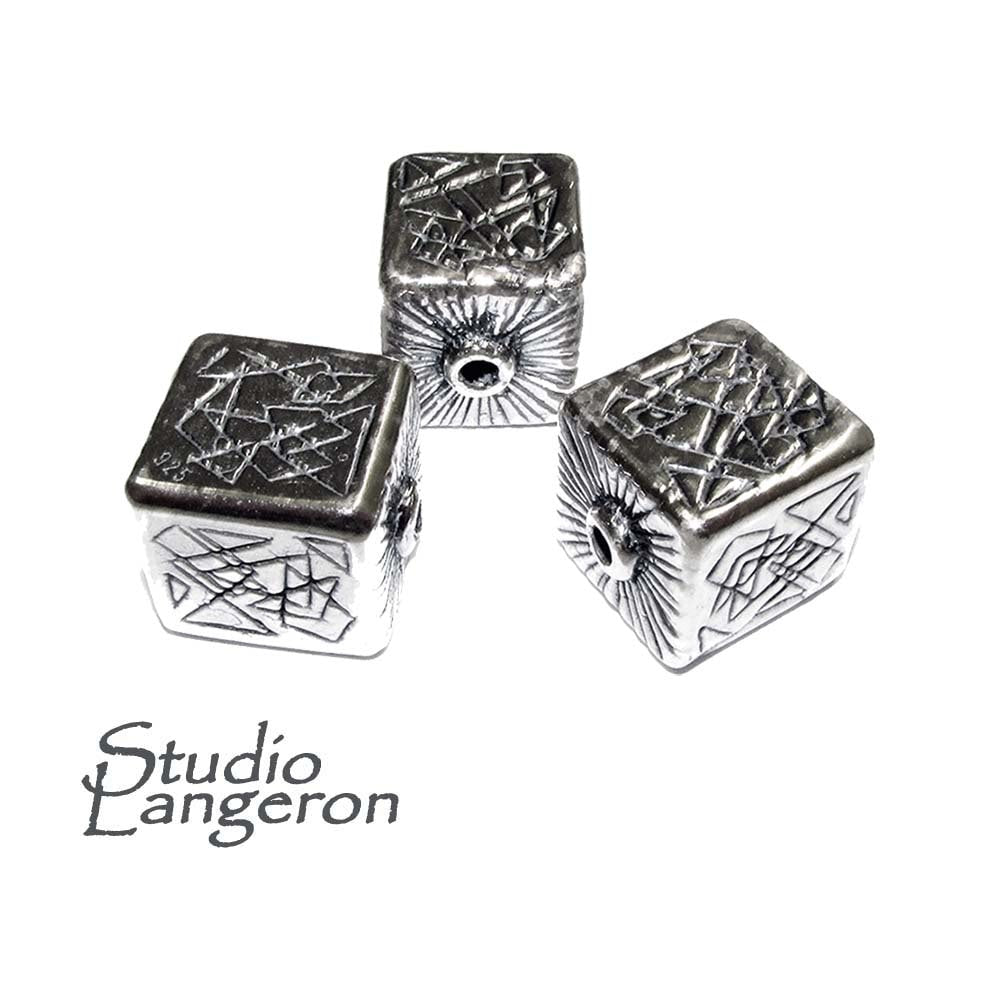 925 sterling silver handmade beads BS01, silver beads, Jewelry making, beads, handmade beads, decorative beads, Original beads - 1 piece