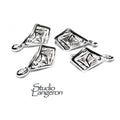 925 Sterling silver decorative Pendant Bails with loop, 925 sterling silver Bail, Jewelry making, Bail finding, bail for pendant - 1 piece