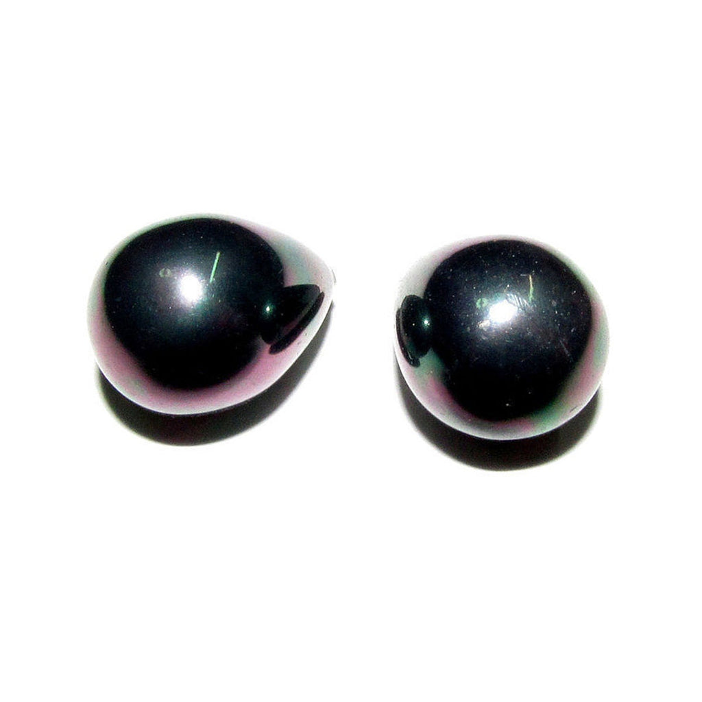 Natural Sea shell pearl Teardrop half drilled Beads size 12x8 mm, Natural shell pearl Matching, Half Drilled Beads, Jewelry making - 1 piece