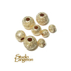 14K yellow gold filled stardust round beads size 3, 4, 5, 6, 8, 10, 12 mm, Beads, Stardust beads, Jewelry making, 14K Gold Filled - 1 piece
