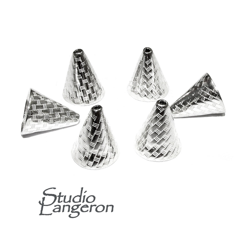 925 Sterling silver Bead Cones, Beading, Beading cone, Jewelry making, Sterling silver, Silver 925, End caps, Silver cone - 1 pair (2 piece)