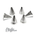 925 Sterling silver Bead Cones, Beading, Beading cone, Jewelry making, Sterling silver, Silver 925, End caps, Silver cone - 1 pair (2 piece)