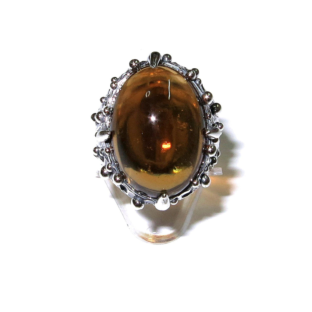 Gold chalcedony ring 925 sterling silver size 8 1/2, Handmade ring, single copy, 925 sterling silver, Gold chalcedony, silver ring, gemstone