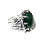 Natural Jade ring 925 sterling silver size 7, handmade ring, single copy, Natural Jade, silver ring, Jade gemstone, Statement ring