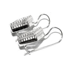 10 mm 925 sterling silver blank earrings with square setting bezel cup, base earrings, Jewelry making, Setting, Mounting - 1 pair (2 piece)