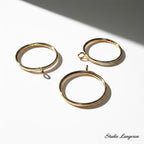 14K Yellow gold filled texture blank ring with loop size 4, 5, 6, 7, 8, base ring, Gold filled, ring with loop, Jewelry making - 1 piece