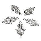 925 Sterling silver small hamsa connector size 1.8x1.0 cm, Hamsa link component, Jewelry making, Link Connector, Jewelry connector - 1 piece