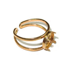 14K Yellow gold filled open blank ring with bezel cup 8 mm, base ring, Gold filled, bezel cup, ring gold filled, setting, ring - 1 piece