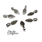 925 Sterling silver large Glue-on Flat Pad Pendant Bails, sterling silver Bail, Bail silver, Jewelry making, Glue-on bail, Bail - 1 piece
