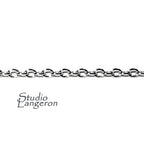 1.2 mm 925 Sterling Silver oval cable chain, silver chain, Jewelry making, silver oval chain, sterling silver shiny chain - 1 Ft (30 cm)