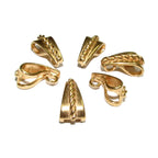 14K Yellow gold filled Swirl Design Pendant Bail, Bail with hook, Jewelry making, Bail, Bail gold filled, Bail finding - 1 piece