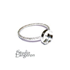 925 sterling silver blank ring with bezel cup 8 mm size 4, 5, 6, 7, 8, 9, 10, 11, bezel cup, base ring, Jewelry making, Setting - 1 piece