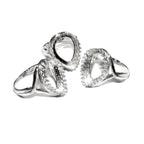 13x18mm 925 sterling silver blank ring with pear bezel cup size 5, 6, 7, 8, 9, Ring mounting, bezel cup, base ring, Jewelry making - 1 piece