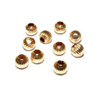 10 pieces 14K Yellow Gold filled Corrugated Beads 4 mm, Beads, Corrugated beads, Spacer Beads, Jewelry making, 14/20 Gold filled