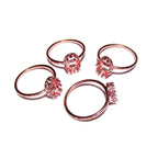 14K Rose gold filled bank ring with bezel cup 6x8 mm size 6, base ring, Rose Gold filled, bezel cup, Jewelry making, setting - 1 piece