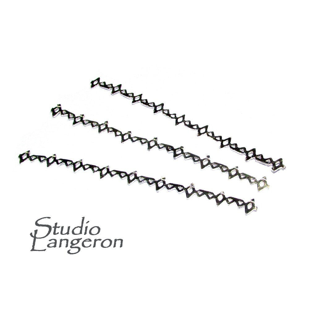 999 Fine silver Casted Bezel wire size 6.5x0.5 cm (2.4 inch), Gallery wire, Setting silver, Gallery pattern, Jewelry making - 1 piece