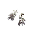 925 Sterling Silver Round blank earrings with 6-Prong Setting size 5, 6, 8mm, Earring Post, Jewelry making, Setting - 1 pair (2 piece)