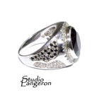 Black onyx Handmade man ring 925 sterling silver size 9, Handmade ring, single copy, 925 sterling silver, Black onyx, silver ring - 1 piece