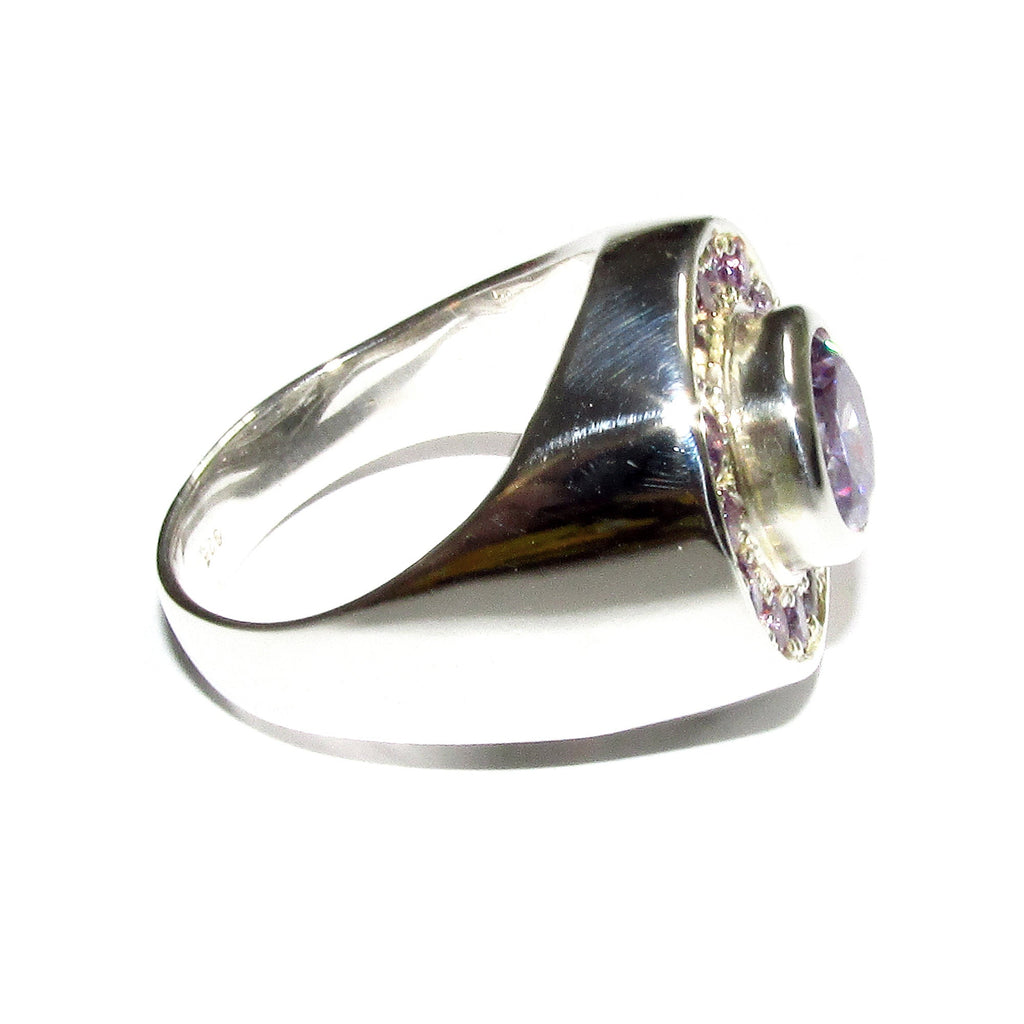 Statement Amethysts ring 925 sterling silver size 8, Handmade ring, single copy, sterling silver, Amethysts, silver ring, Amethyst ring