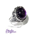 Statement amethyst ring 925 sterling silver size 7, Handmade ring, single copy, 925 sterling silver, Natural amethyst, silver ring, gemstone