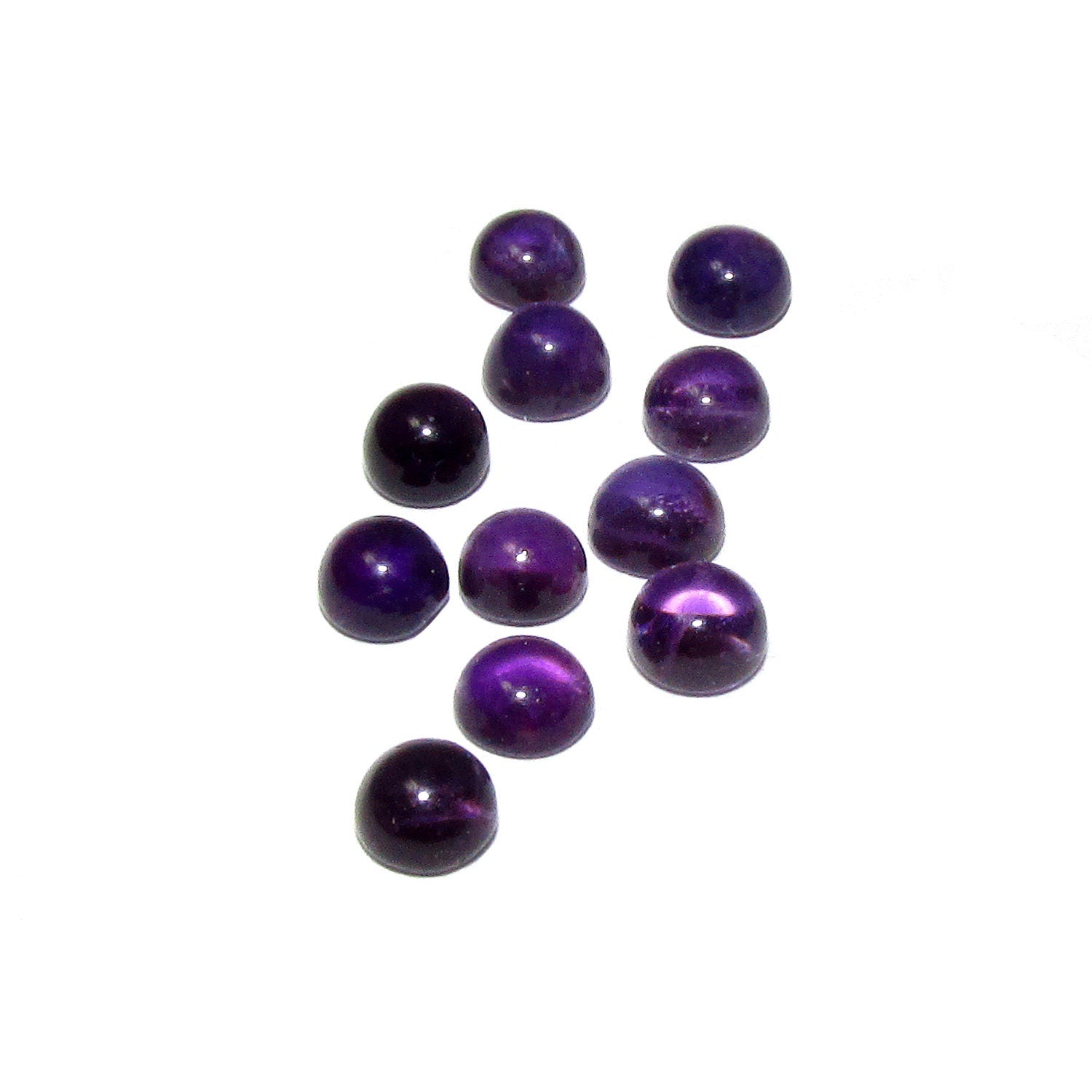 4 mm Natural Amethyst Round Cabochon, Amethyst Gemstone, Natural gemstone, Round cabochon, Jewelry making, Natural Amethyst - 1 piece
