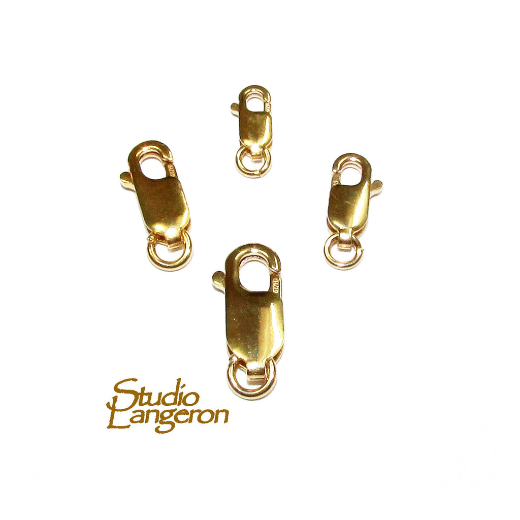 14K Yellow Gold Filled Oval Lobster Clasp size 8, 10, 12, 14 mm, Gold Filled Clasp, Lobster clasp, Jewelry making, 14K Gold Filled - 1 piece