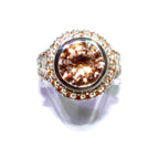Champagne topaz ring 925 sterling silver size 7 1/2, handmade ring, single copy, Statement ring, Champagne topaz, silver ring, gemstone