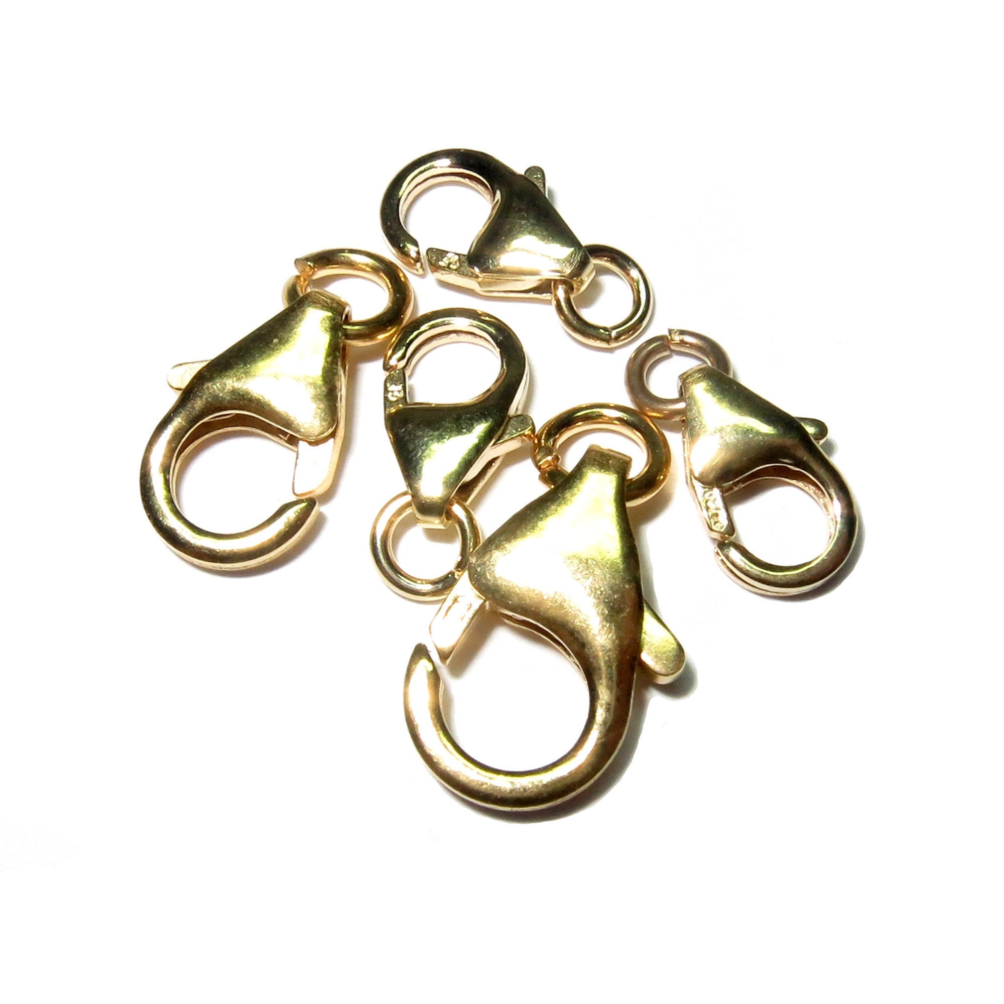 14K Yellow Gold Filled Lobster Clasp with Open Ring size 9, 11, 13 mm, Lobster clasps, Jewelry making, Clasp, 14K Gold filled - 1 piece
