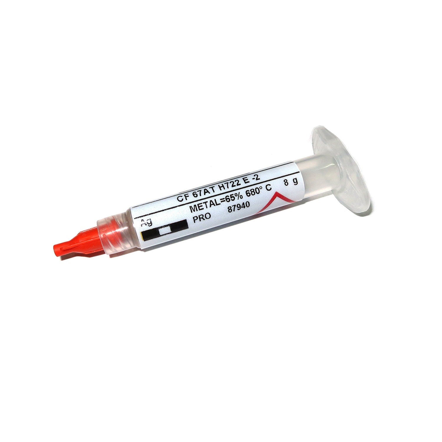 Silver Solder Paste 8 g Hard Syringe silver 67%, Melting Point 680, solder silver syringe, solder, Jewelry making - 1 piece
