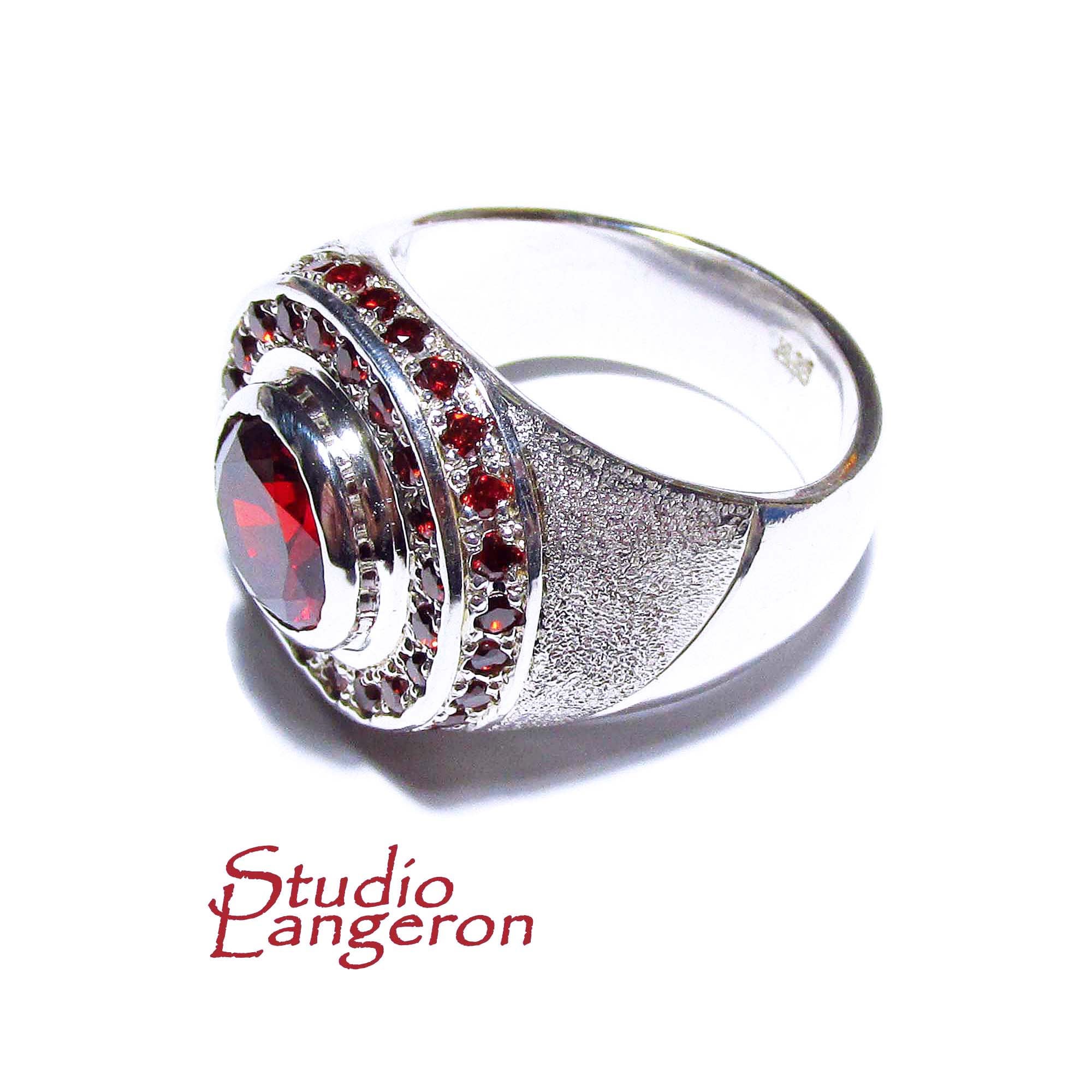 Statement garnet ring 925 sterling silver size 6, Handmade ring, single copy, 925 Silver ring, garnet , silver ring, gemstone, garnet ring