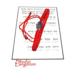 Red string bracelet, Red bracelet with prayer, Jerusalem, Judaism, Red string from Israel, Ben Porat prayer, Jerusalem, Israel, Evil eye