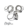 14 mm 925 sterling silver blank ring with bezel cup size 5, 6, 7, 8, Jewelry making, bezel cup, base ring, Setting, silver ring - 1 piece