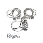 14 mm 925 sterling silver blank ring with bezel cup size 5, 6, 7, 8, Jewelry making, bezel cup, base ring, Setting, silver ring - 1 piece