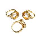 14K Yellow gold filled open blank ring with bezel cup 14 mm, base ring, Setting, bezel cup, jewelry making, ring gold filled - 1 piece