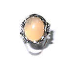 Statement Natural White opal ring 925 sterling silver size 8, Handmade ring, single copy, sterling silver, White opal, silver ring, gemstone