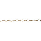 14/20 Yellow Gold Filled 4.0 mm Patterned Oval Long & Short Chains, Gold filled chain, Jewelry making, Oval Patterned Chain - 1 Ft (30 cm)
