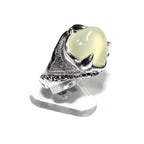 Statement Natural white opal ring 925 sterling silver size 6 1/2, Handmade ring, single copy, White opal, silver ring, gemstone