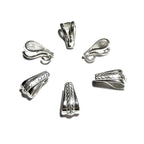 925 Sterling silver Design Pendant Bail, Bail with hook, bail with look, sterling silver Bail, Jewelry making, Bail finding - 1 piece