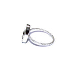 925 Sterling silver blank ring with bezel cup 10x14 mm size 4 - 11, Jewelry making, bezel cup, base ring, Mounting - 1 piece