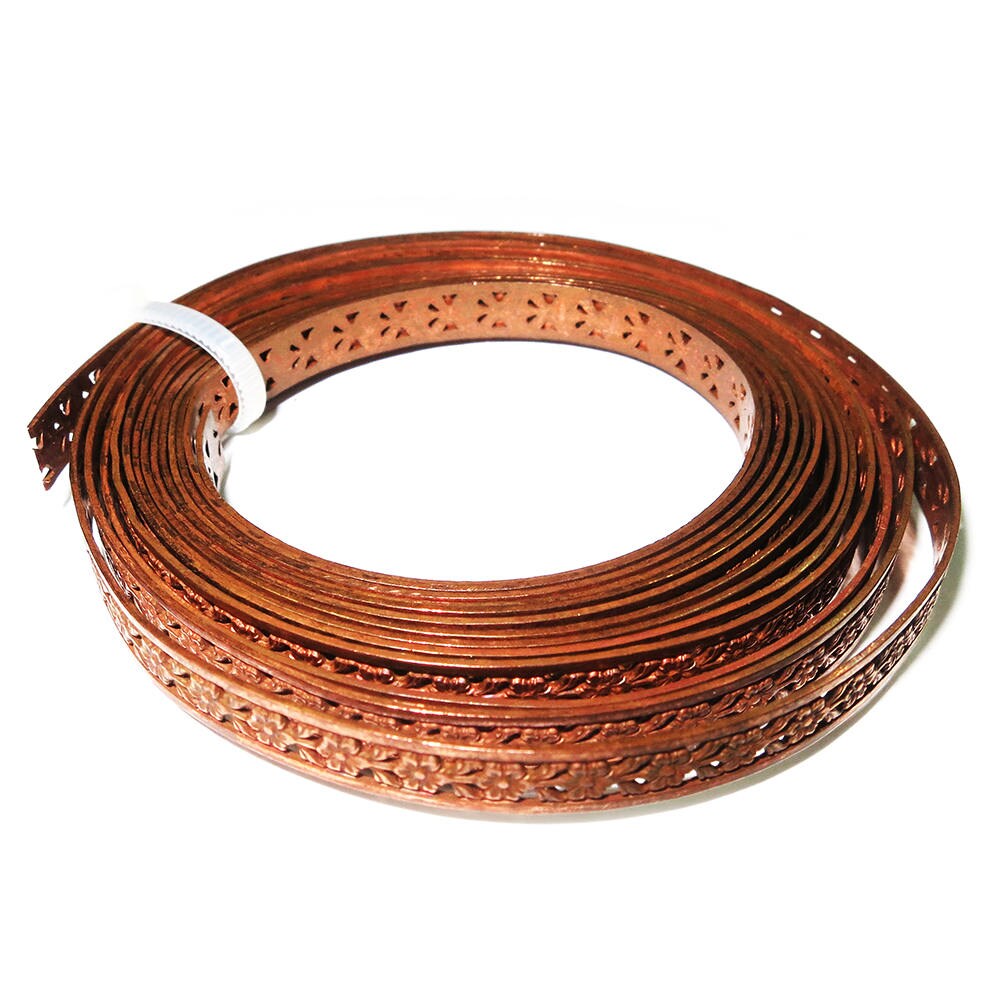 Natural Copper Bezel wire, Gallery wire, Gallery ribbon, Gallery pattern, Natural Copper, Copper wire, Jewelry making - 4 inch (10 cm)