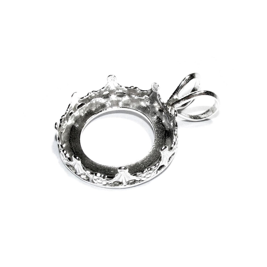 925 Sterling Silver Blank pendants sizes 8.0 - 24.0mm, model 1231, bezel cups, Jewelry making, Blank pendants, Setting - 1 piece