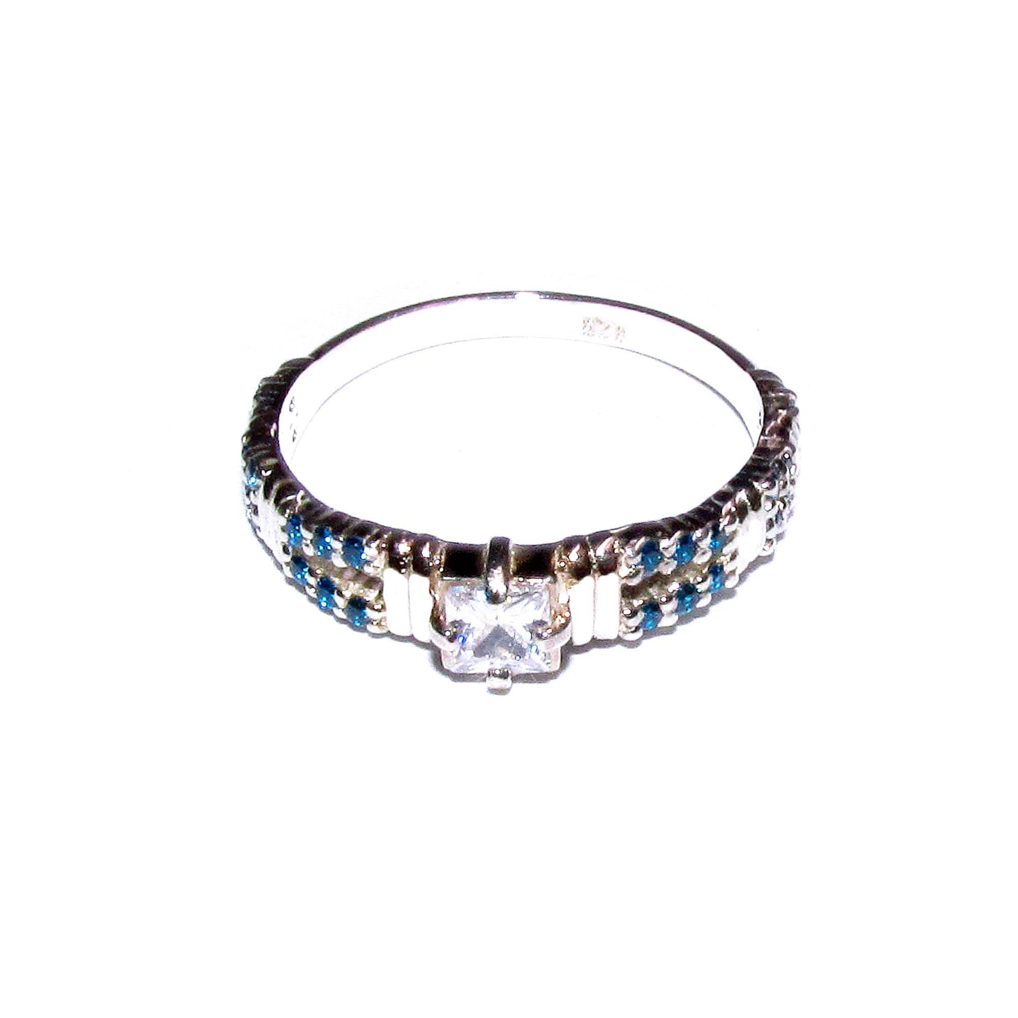 Blue topaz ring 925 sterling silver size 7 1/2, Handmade ring, single copy, sterling silver, Blue topaz ring, silver ring, gemstone