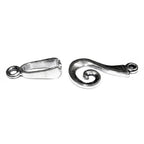 925 Sterling Silver Large Hook Eye Clasps, Silver clasp, Jewelry making, Hook eye clasp, Clasps, Sterling silver, 925 Silver clasp - 1 piece