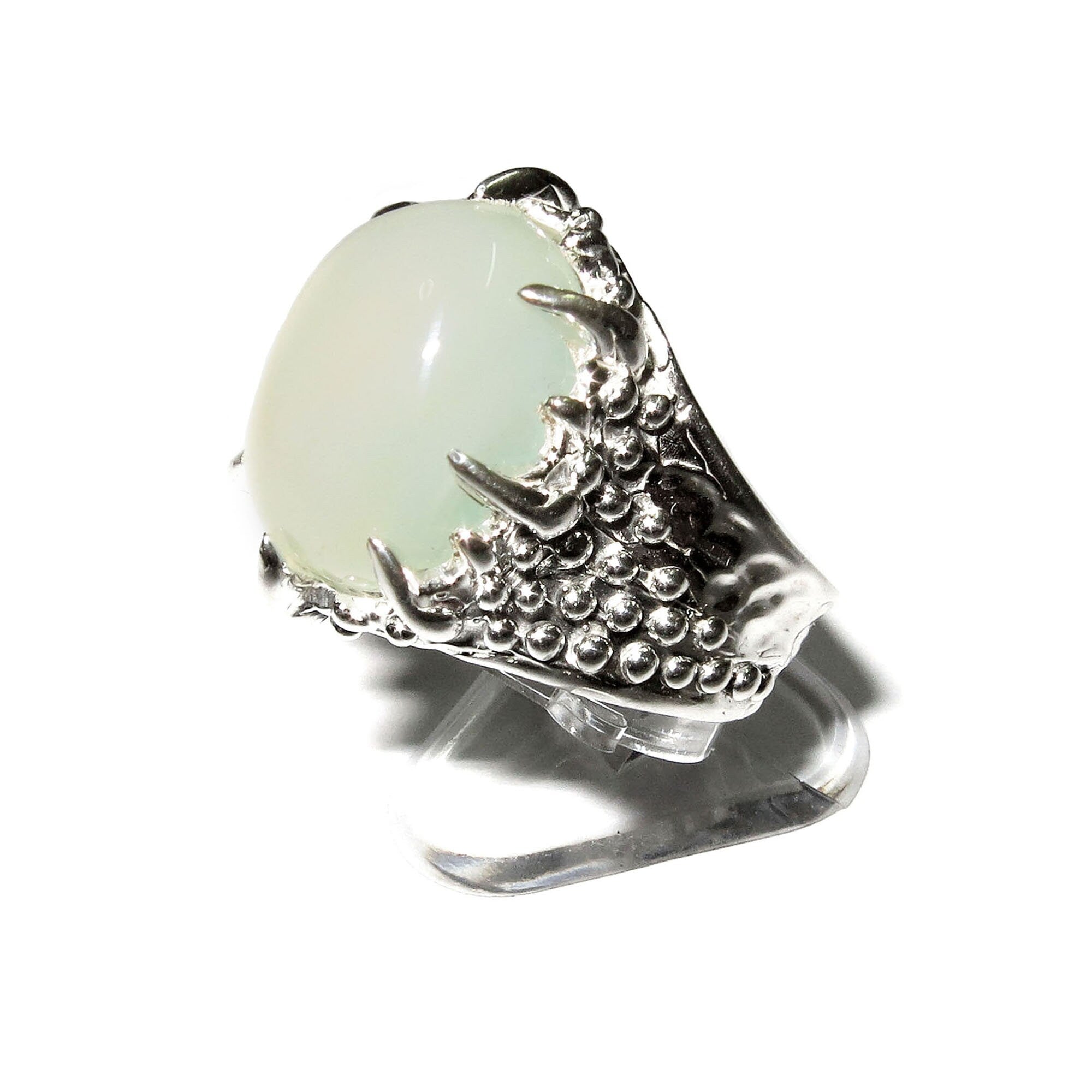 Statement Natural White opal ring 925 sterling silver size 8, Handmade ring, single copy, sterling silver, White opal, silver ring, gemstone