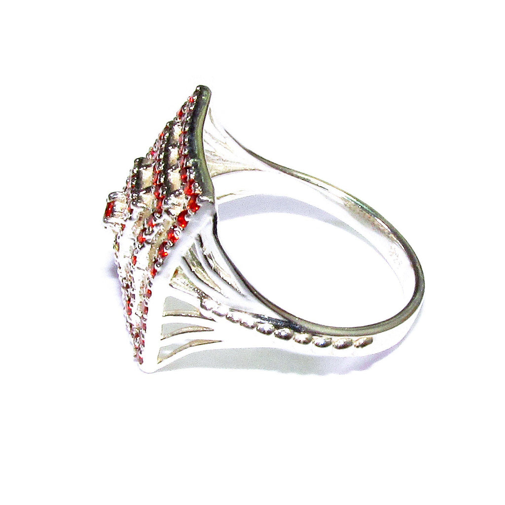 Garnet ring 925 sterling silver size 7, Handmade ring, single copy, sterling silver, Garnet, silver ring, gemstone, Garnet ring