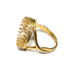 14K Yellow gold filled open blank ring with bezel cup 16 mm, base ring, Setting, bezel cup, jewelry making, ring gold filled - 1 piece