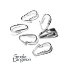 925 Sterling silver small Snap-On Pendant Bail size 8x3 mm, Jewelry making, Silver snap on Bail, Bail silver, Bail findings - 1 piece