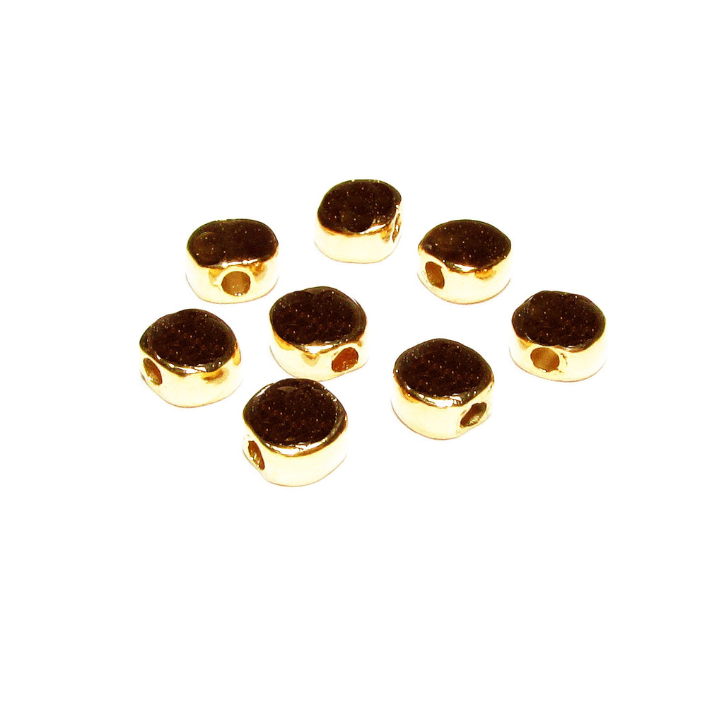 14K Gold filled Round flat beads size 5.0x2.8 mm, Flat beads, Beads for bracelets, 14K Gold filled, Jewelry making, Round Bead - 1 piece