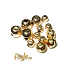14K yellow gold filled hammered beads size 3.0-12.0 mm, Hammered gold filled beads, Jewelry making, gold filled beads - 1 piece