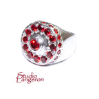 Statement Red topaz ring 925 sterling silver size 7, Handmade ring, single copy, 925 Silver ring, Red topaz, silver ring, gemstone, red ring